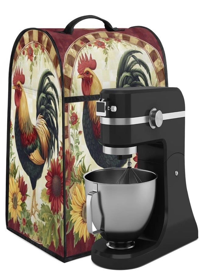 cfpolar Kitchen Aid Mixer Cover Compatible with 6-8 Quarts Rooster Sunflower Farmhouse Stand Mixer Cover Kitchen Aid Mixers Accessories Appliance Organizer Bag Dust Covers with Zipper Pocket - Image 2